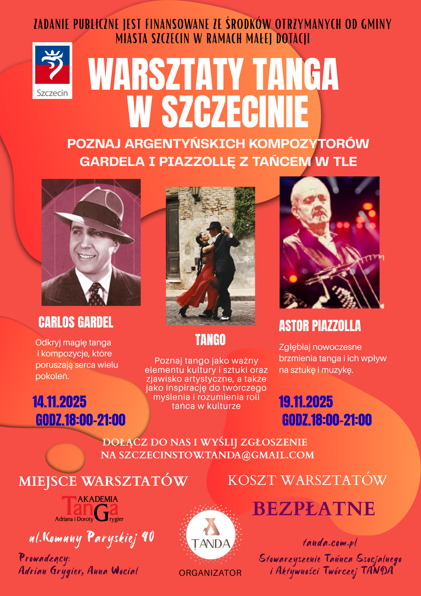 Ulotka - Warsztaty tanga kompozytorzy